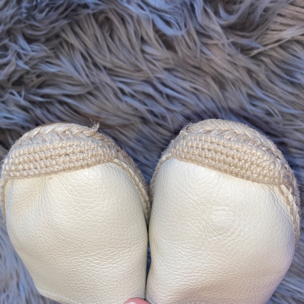 EUC Anthropologie Maypol Selena Pebbled Leather Espadrille Flats Size EU 39 - Picture 6 of 11